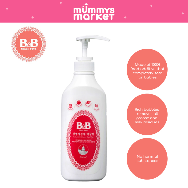B&B Feeding Bottle Cleanser (Liquid Type) Bottle 600ml